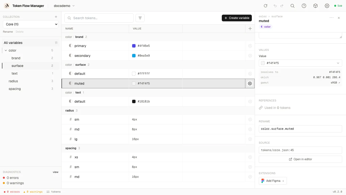 A variable with no extension, offering the Add Figma service card